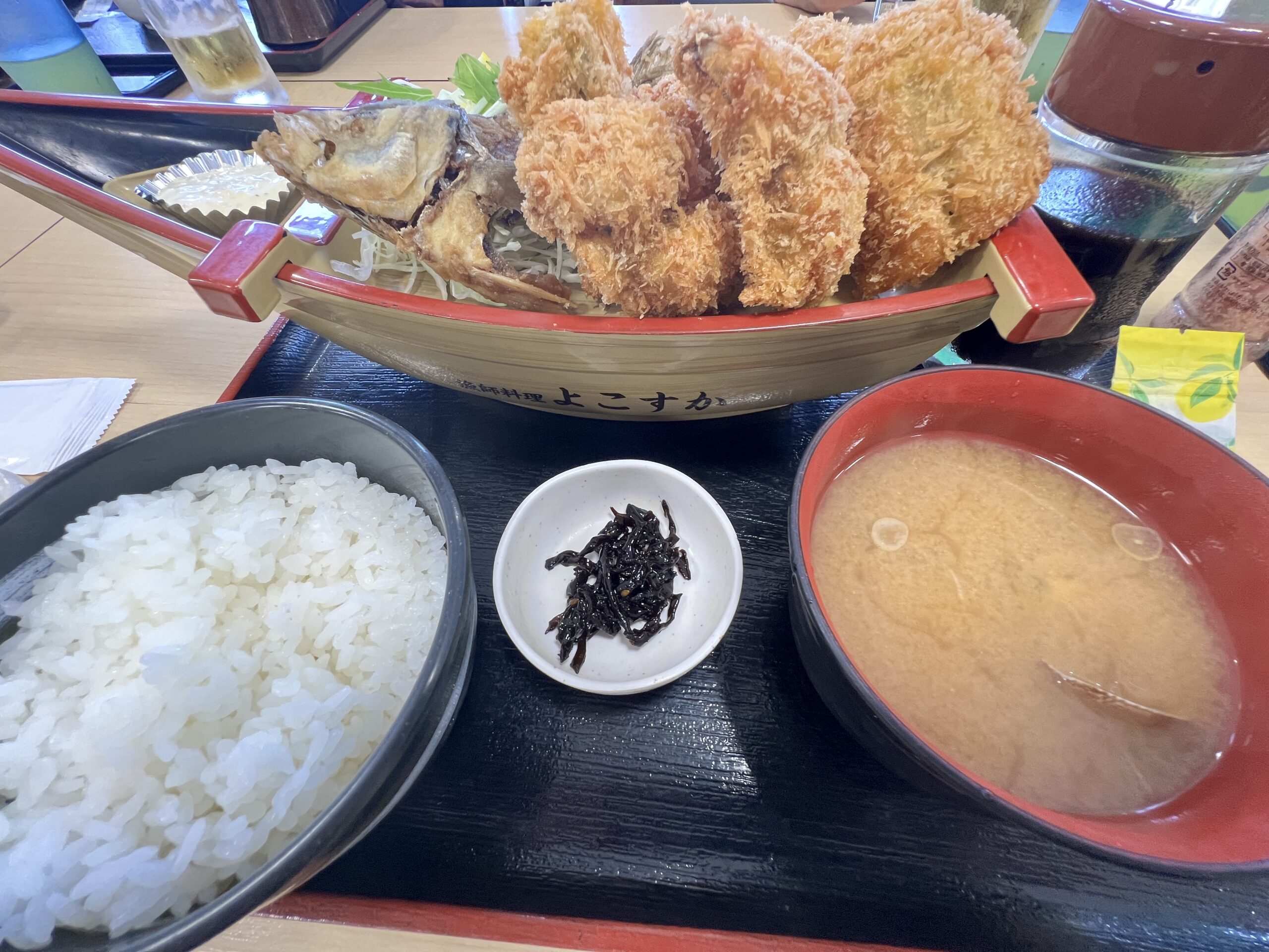 金谷の大アジフライ定食